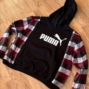 Puma Black and Red Checkered Hoodie